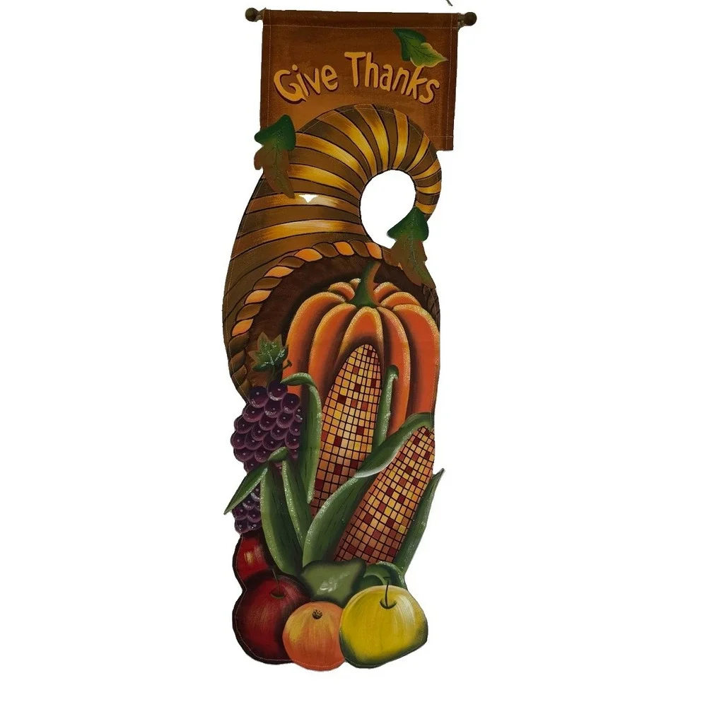 Give Thanks Cornucopia Wall Hanging 52